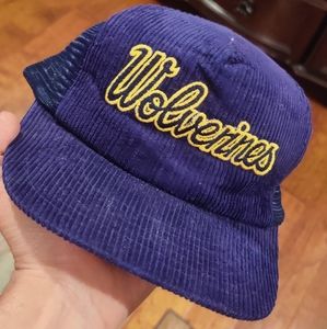 Vintage Michigan Wolverines Corduroy Hat